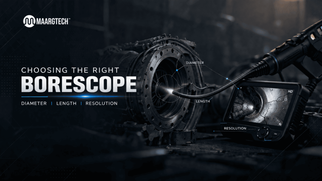 Diameter Length resolution in borescopes guide