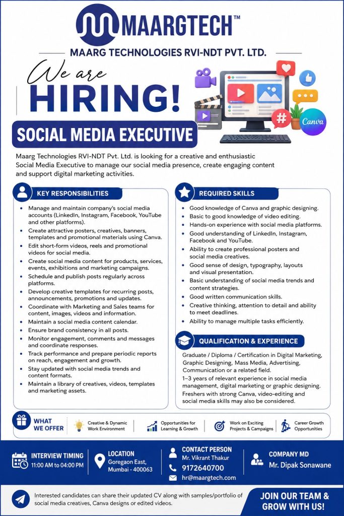 hiring social media executive